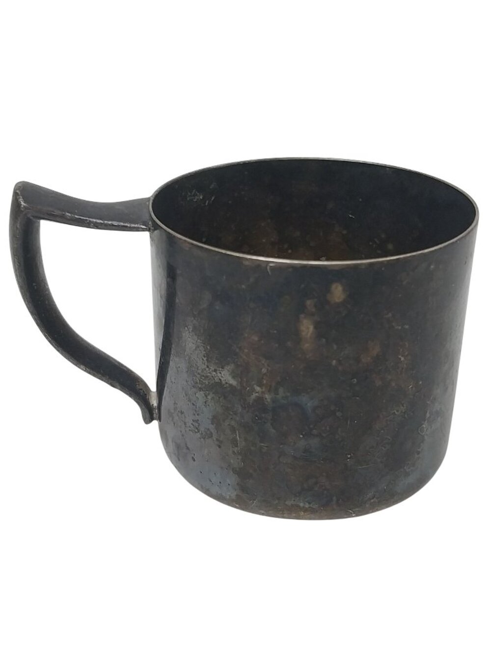 Vintage Silverplate Baby Cup With Handle Monogrammed L.M.L